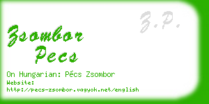 zsombor pecs business card